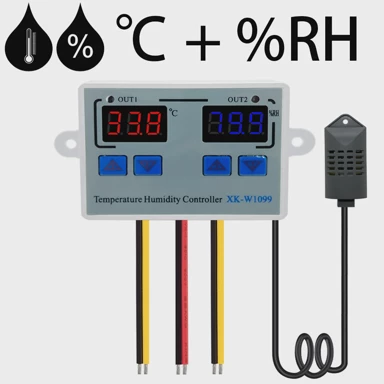 Dvostruki digitalni regulator temperature i vlage W1099
