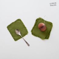 LINEN TALES Podmetači za čaše, zeleni