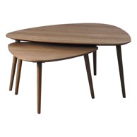 UNIQUE FURNITURE Stolići za kavu Adda set 2 kom 70x100 cm u dekoru hrasta smeđi