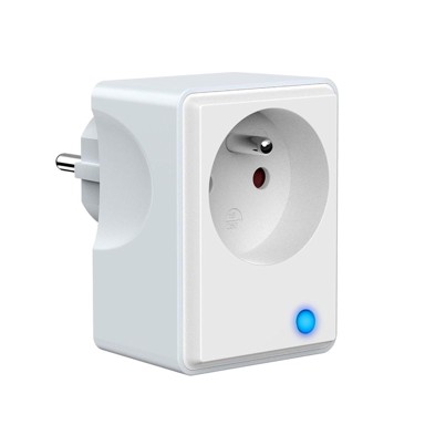 NIKCORP Pametna utičnica, Wi-Fi, s mjeračem potrošnje, daljinsko upravljanje, timer, glasovna kontrola, kompatibilna s Alexa, 16 A, bijela