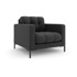 COSMOPOLITAN DESIGN Tamno siva fotelja Bali, 87x96x75 cm