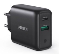 UGREEN Zidni punjač CD170, USB QC3.0 + USB-C PD, 36W