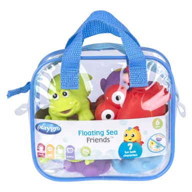PLAYGRO Morske životinje za kupanje, plave, 7 kom u torbi