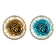 DKD HOME DECOR Zidni sat Željezo, kristal, tirkizno, zlatna, moderan