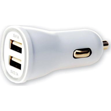 TECHLY Auto punjač USB 5 V/1 A/2,1 A, bijeli