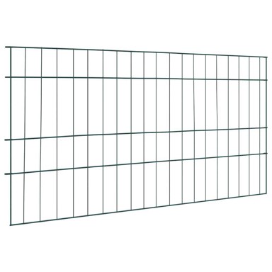 Set ograde za ribnjak 5 pcs 100 x 50 cm, čelik, zelena