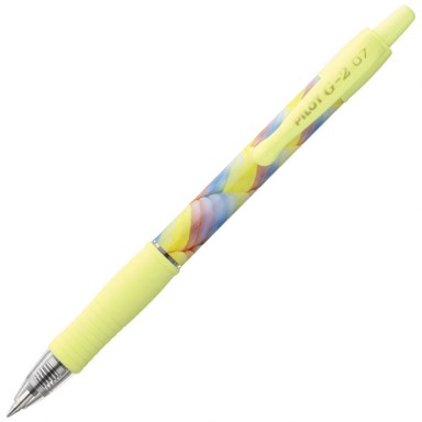 PILOT Gel roler BL-G27-FLY-B, G2 Flow, 0,7 mm, crni ispis, žuta