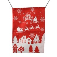 Vreća Božićna scena, 48x68cm, crvena/bijela