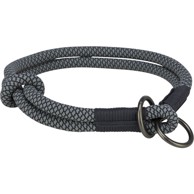 TRIXIE Poludavilica za pse Soft Rope M, 45 cm/fi-10 mm, crna/siva