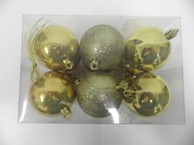 Plastične kuglice, set 12 kom, ø 6 cm, zlatne