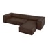 WINDSOR & CO SOFAS Tamnosmeđa kožna kutna garnitura (desni kut) Madame, 290x173x68 cm