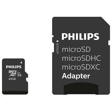 PHILIPS Memorijska kartica FM64MP45B/00, 64 GB, MicroSDXC, UHS-I, Class 10