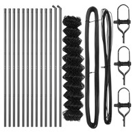 Ograda od lančane mreže s 13 stupova 1.2x25 m galvanizirani čelik,siva