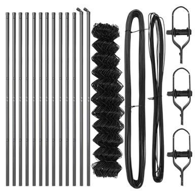 Ograda od lančane mreže s 13 stupova 1.2x25 m galvanizirani čelik,siva