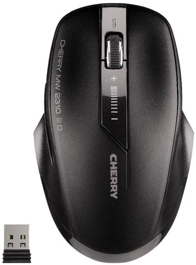 CHERRY Miš MW 2310 2.0, bežični, Bluetooth, USB, crni