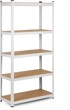 LANDGRAF Stalak za odlaganje, nosivost 875 kg, 150 x 75 x 30 cm, metal, bijela