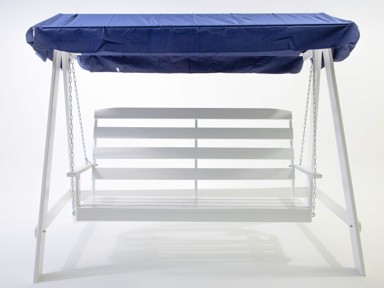 VENTA Vrtna ljuljačka, 165 cm, metal, bijela