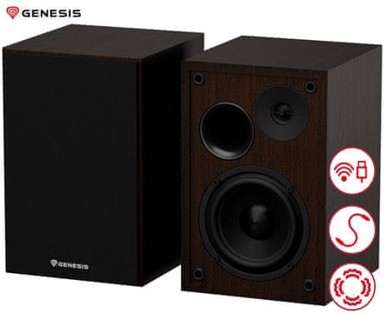 GENESIS Zvučnici ARSEN 302BT, 20 W, Bluetooth 5.3, smeđa