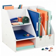 NORTHIX Organizator za stol A4, 2 pretinca i 5 odjeljaka, MDF, bijeli