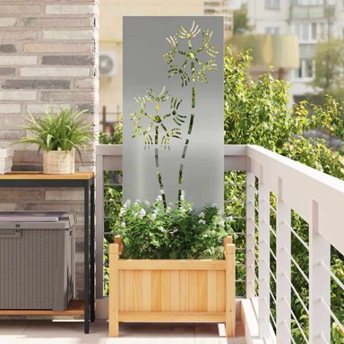 Dekorativna ploča za vrt, 50 x 140 cm, srebrna