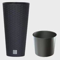 Cvjetnjak RATO TUBUS, 30 x 57 cm, antracit