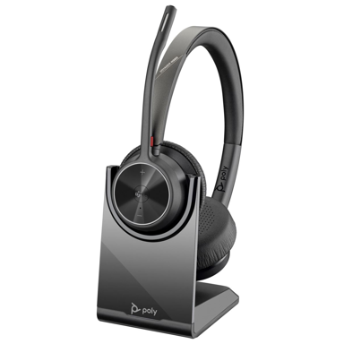 POLY Slušalice Voyager 4320 UC, bežične, USB-C, Bluetooth, postolje za punjenje, crne