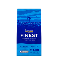 FISH4DOGS Suha hrana za pse, velike granule, sardina i batat 12 kg