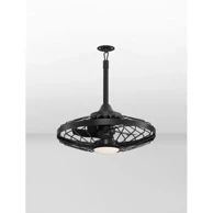 BRIZZY Vanjski ventilator sa LED svjetiljkom NL9952396, daljinski upravljač, CCT, 17+20W, IP44, crna