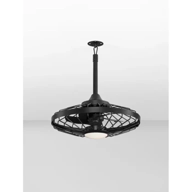 BRIZZY Vanjski ventilator sa LED svjetiljkom NL9952396, daljinski upravljač, CCT, 17+20W, IP44, crna