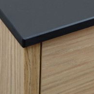 KOLM HPL Kupaonska radna ploča za ormarić 0190AF, 70 cm, 71 x 49 cm, crna mat