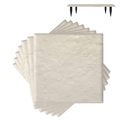 COSTWAY pločnici 39,5 x 39,5 cm Set od 8 Bijelih