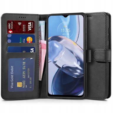 TECH-PROTECT Maska Wallet preklopna, za Motorola Moto E22 / E22i, crna