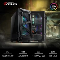 BAB Stolno računalo Cerberus X / AMD Ryzen 7 5700, 32 GB DDR4, 1 TB NVMe SSD, NVIDIA GeForce RTX 5060 8 GB, Windows 11 Pro, crna