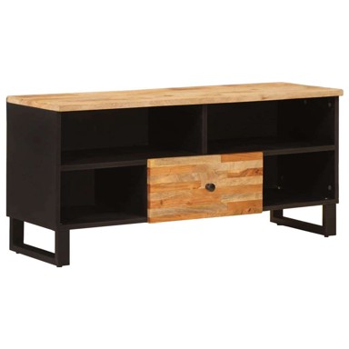 TV ormarić s ladicama 100 x 33,5 x 46 cm čvrsto drvo manga, smeđi