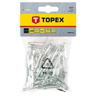 TOPEX Zakovice aluminijske, 8 × 8 mm, 50 kom