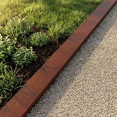 Profil za rubove vrta 2 kom. 100 x 15 x 5 cm, corten