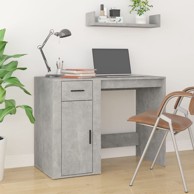Radni stol, boja betona, 100 x 49 x 75 cm od konstruiranog drva