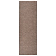 Vanjski tepih ravnog tkanja 80 x 250 cm smeđi