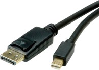 ROLINE Mini DisplayPort kabel v1.4, mDP-DP M/M, 8K, 2.0m, crni