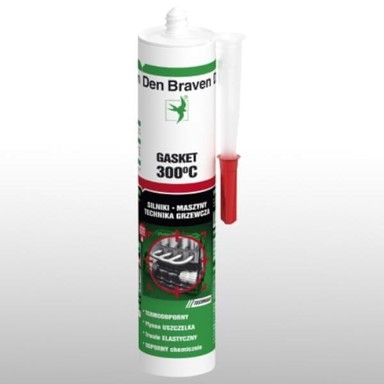 DEN BRAVEN Den Braven silikon visokotemperaturni 300* gasket-sealant crveni 300 ml