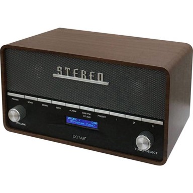 DENVER Radio DAB-36 , DAB+/FM, drvena kutija