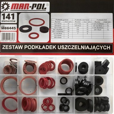 MAR-POL Set miješanih brtvi 141 kom
