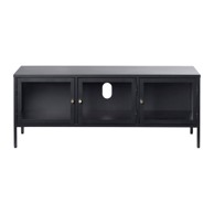 UNIQUE FURNITURE Crni metalni TV stol 132x52 cm Carmel 