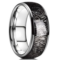 Prsten PU-32777 KP32777, 62 mm, srebrno-crni
