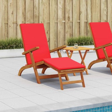 Ležaljka koja se može preklopiti i nagnuti, 2 pcs, crvena
