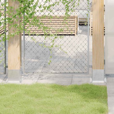 Postolja za stupove kvadratna, 12 kom, 141x141 mm, pocinčani čelik