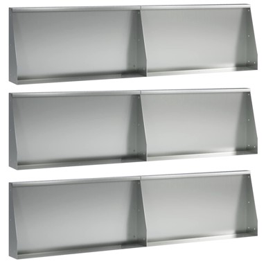 Zid za zadržavanje, 80 x 12 x 50 cm, set 6 kom., pocinčani čelik