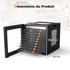 COSTWAY dehidrator hrane s 10 pladnjeva, timerom do 48 h i 30–75 °C, crni