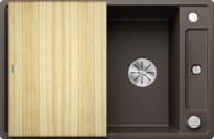BLANCO Sudoper AXIA III 45 S InFino  SILGRANIT daska drvo, s dalj. upr. - kava