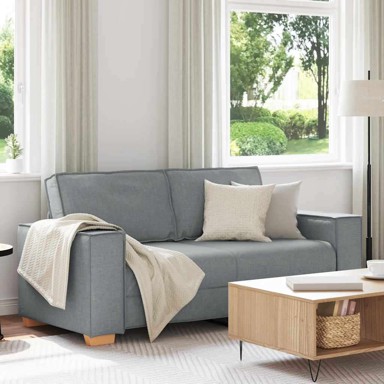 Dvosjed sofa, 40 cm tkanina, svjetlosiva